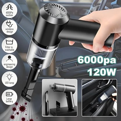 Portable 3-in-1 Mini Vacuum Cleaner – Handheld Car & Home Dust Cleaner
