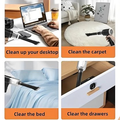 Portable 3-in-1 Mini Vacuum Cleaner – Handheld Car & Home Dust Cleaner