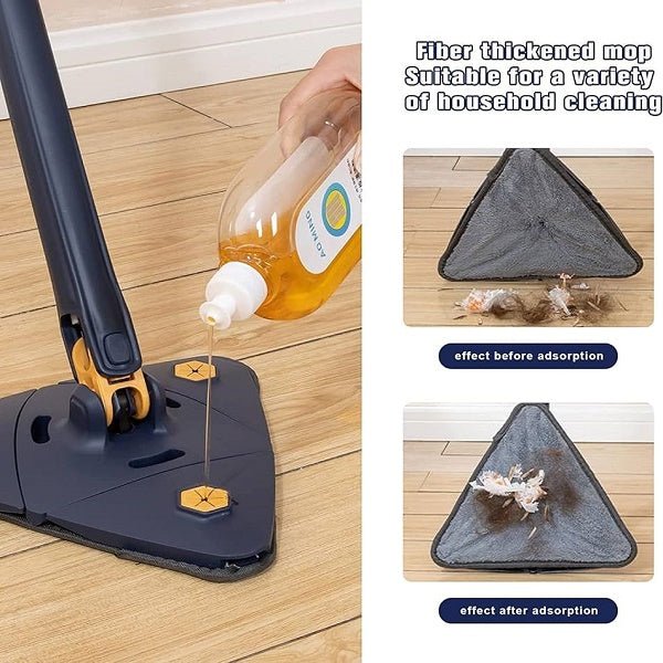 360 Rotating Adjustable Mop – Microfiber Floor Cleaning Tool for Home