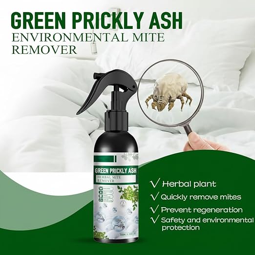 Green Prickly Ash Mint Mite Removal Spray – Bed, Sofa & Fabric Cleaner