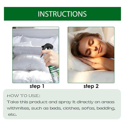 Green Prickly Ash Mint Mite Removal Spray – Bed, Sofa & Fabric Cleaner